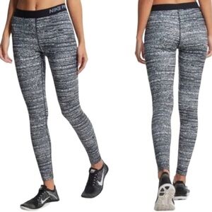 Nike Pro Womens Hyperwarm Training Fleece Lined Leggings Static Running Med